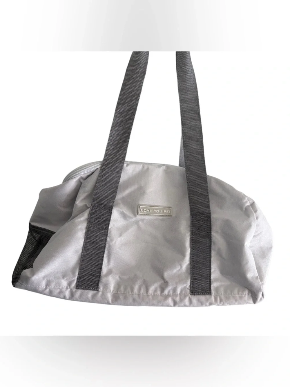 Love You Pet Gray & White Small Pet Carrier Tote